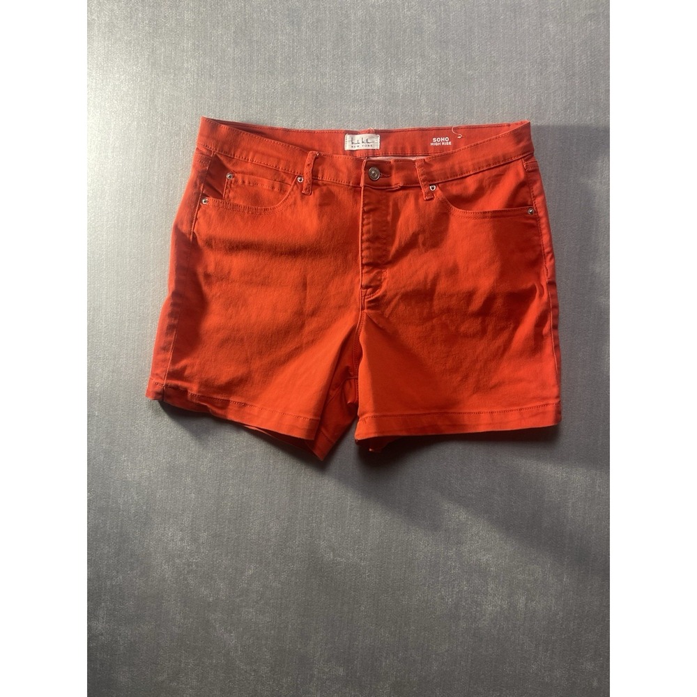 NICOLE MILLER NY Soho High Rise Shorts Size 14 Coral